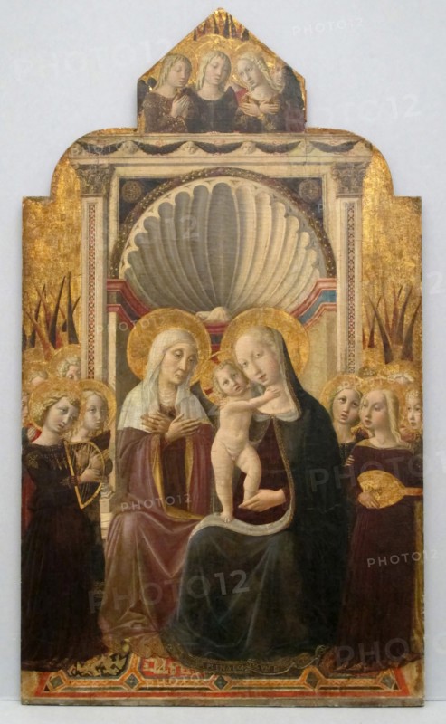 Saint Anne and the Virgin and Child Enthroned with Angels, ca. 1458-61. Creator: Niccolò da Foligno.