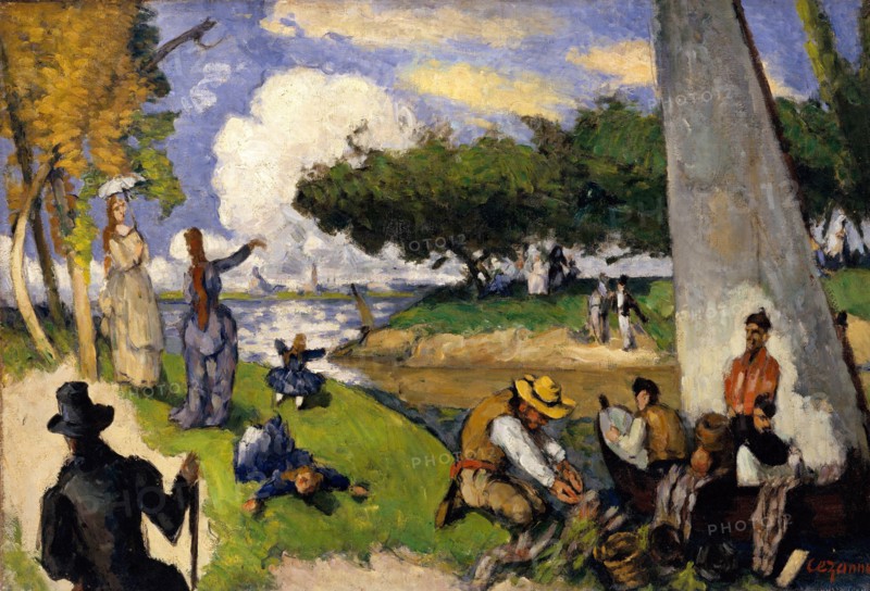 The Fishermen (Fantastic Scene), ca. 1875. Creator: Paul Cezanne.