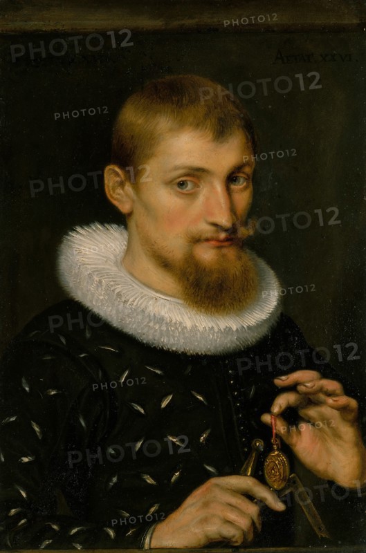 Portrait of a Man, Possibly an Architect or Geographer, 1597. Creator: Peter Paul Rubens.