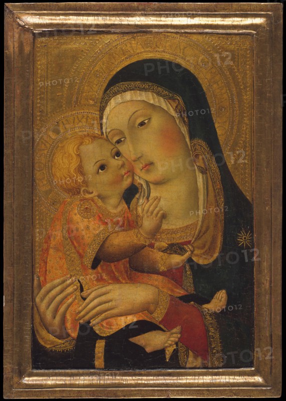Madonna and Child, ca. 1448-60. Creator: Workshop of Sano di Pietro (Ansano di Pietro di Mencio) (Italian, Siena 1405-1481 Siena).