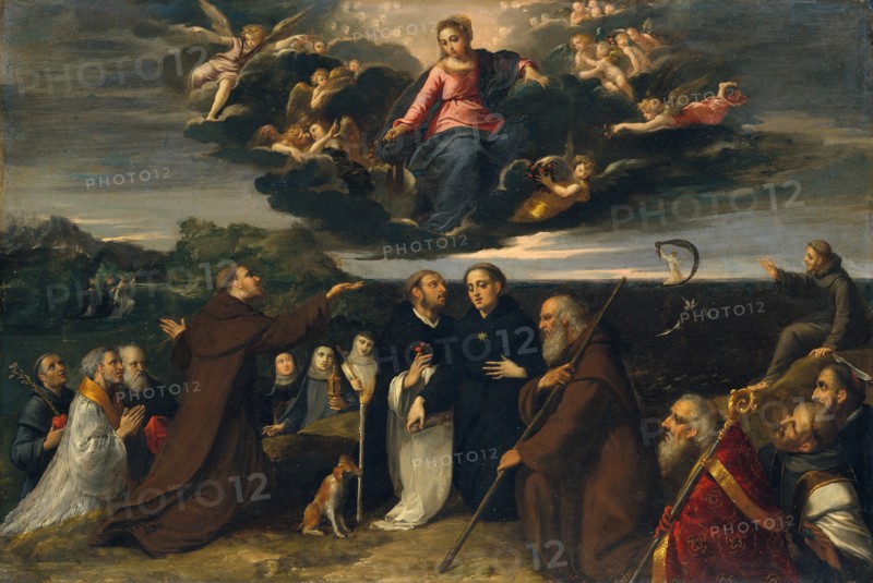 The Virgin Adored by Saints, ca. 1609. Creator: Scarsellino.