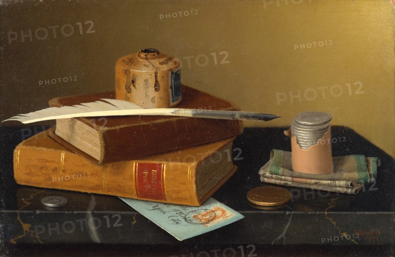 The Banker's Table, 1877. Creator: William Michael Harnett.