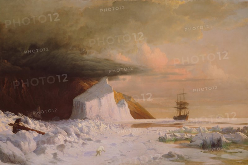 An Arctic Summer: Boring Through the Pack in Melville Bay, 1871. Creator: William Bradford.