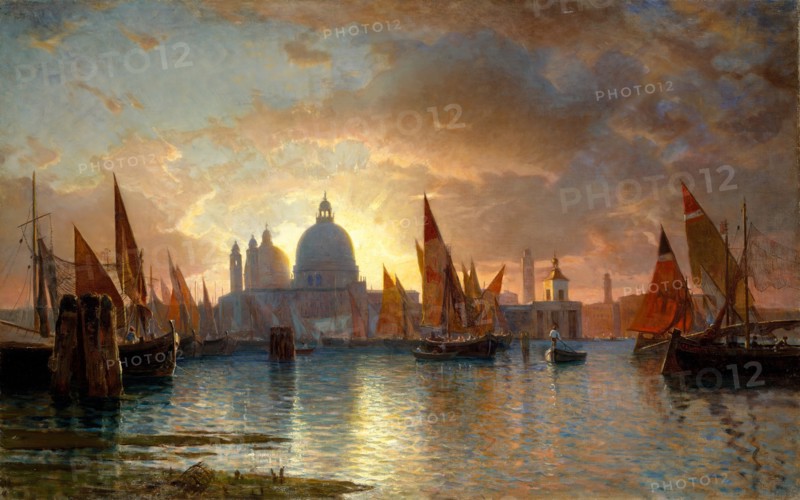 Santa Maria della Salute, Sunset, 1870-85. Creator: William Stanley Haseltine.