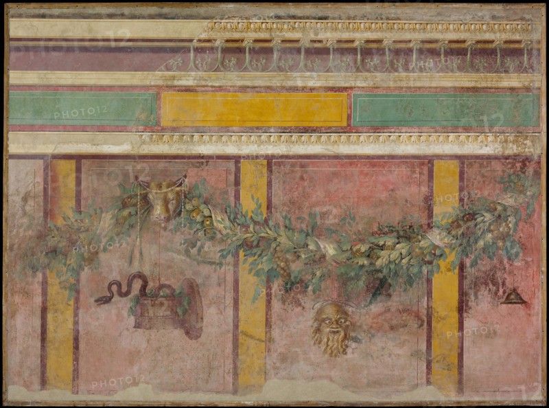 Wall painting from the west wall of Room L of the Villa of P. Fannius Synistor..., ca.50-40 B.C. Creator: Unknown.