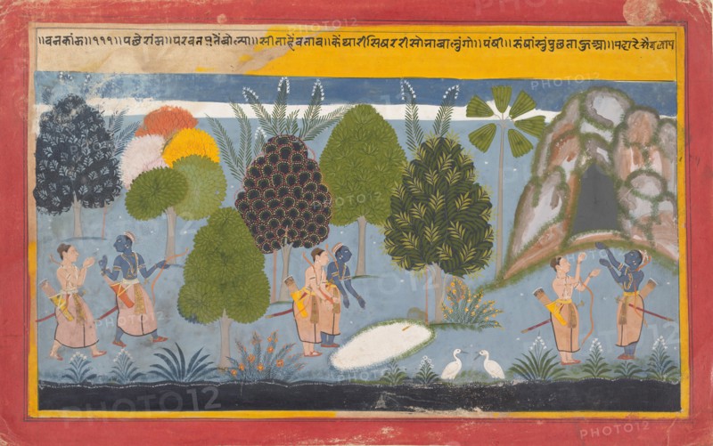 Rama and Lakshmana Search in Vain for Sita: Illustrated folio..., ca. 1680-90. Creator: Unknown.