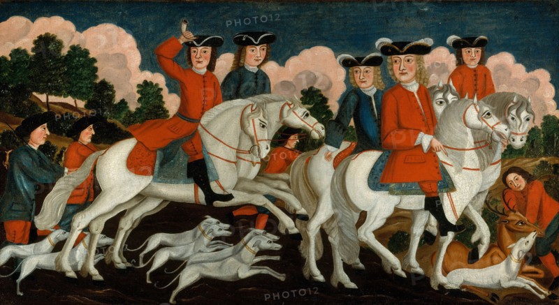The Hunting Party?New Jersey, ca. 1750. Creator: Unknown.