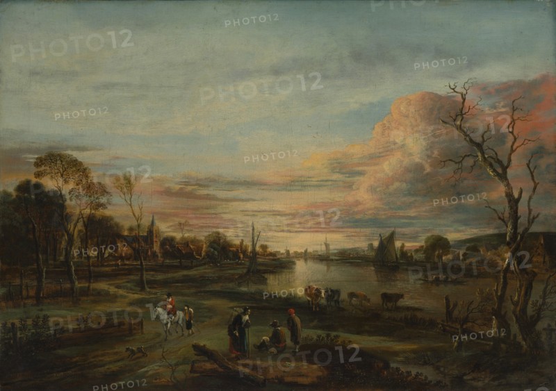 Landscape at Sunset, 1650s. Creator: Aert van der Neer.