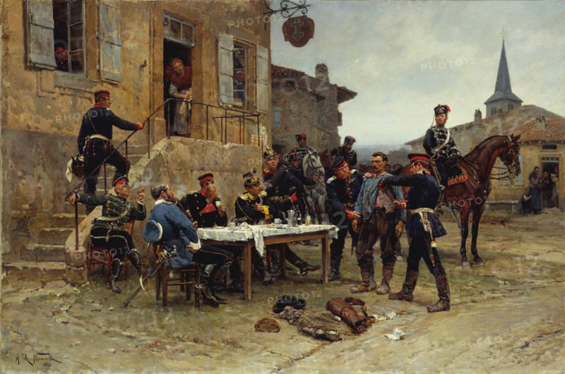 The Dispatch-Bearer, 1880. Creator: Alphonse de Neuville.