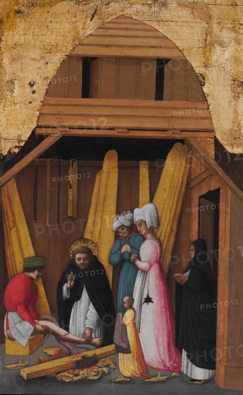 Saint Peter Martyr Healing the Leg of a Young Man, ca. 1450. Creator: Antonio Vivarini.