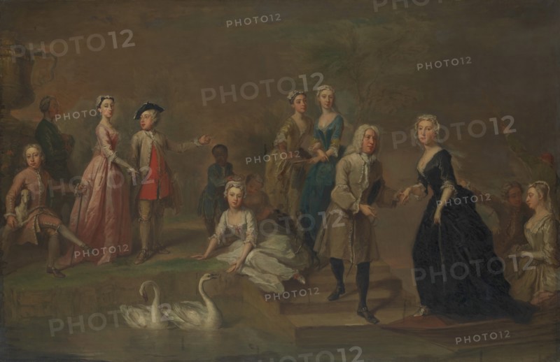 Uvedale Tomkyns Price (1685-1764) and Members of His Family, possibly early 1730s. Creator: Bartholomew Dandridge.