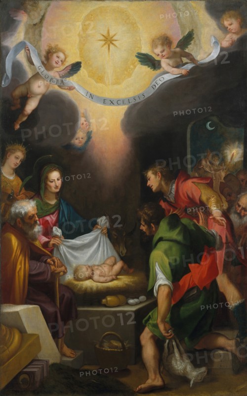 The Adoration of the Shepherds with Saint Catherine of Alexandria, 1599. Creator: Lodovico Cigoli.