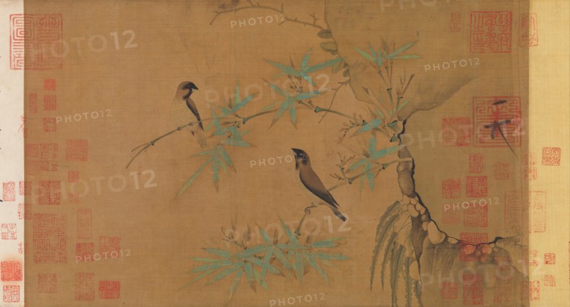 Finches and bamboo, early 12th century. Creator: Emperor Huizong.