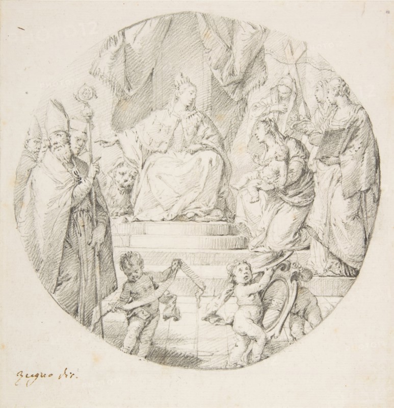 Nobility Presenting an Infant to Venice, 1709-87. Creator: Francesco Zugno.