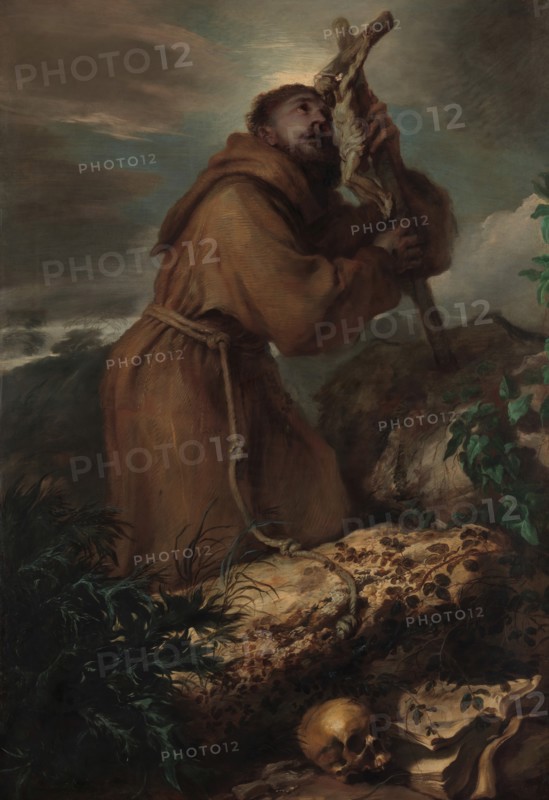 Saint Francis in Ecstasy, ca. 1650. Creator: Giovanni Benedetto Castiglione.