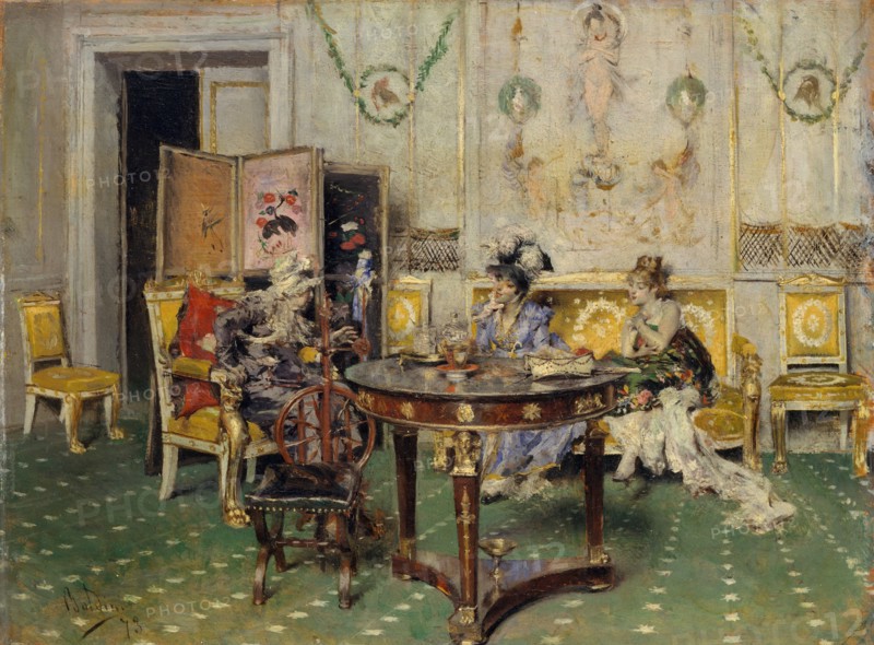 Gossip, 1873. Creator: Giovanni Boldini.