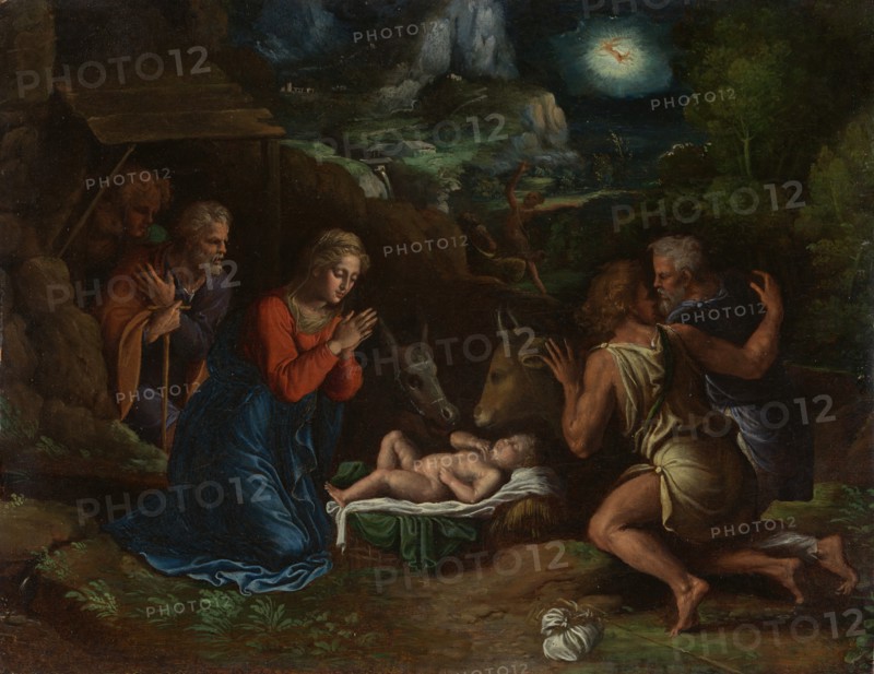 The Adoration of the Shepherds, ca. 1535-40. Creator: Girolamo da Carpi.