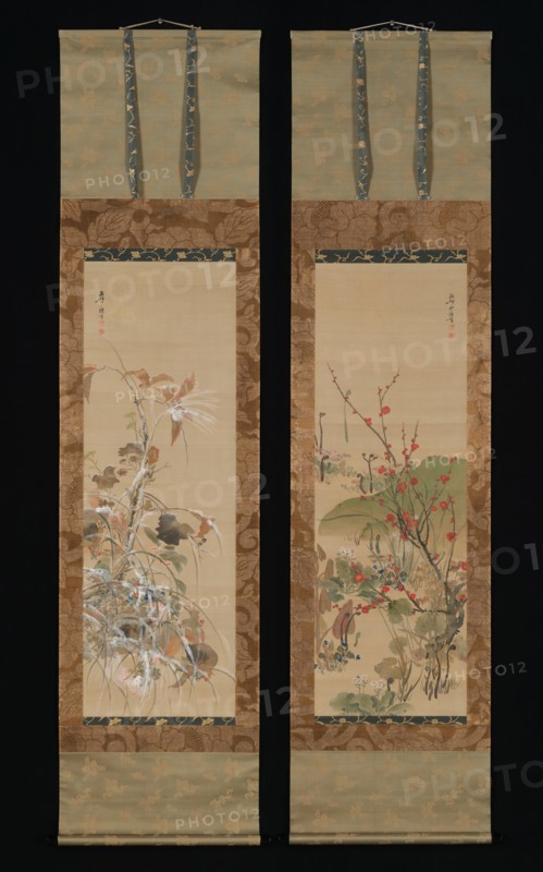 Flowers and Birds of the Four Seasons, mid-19th century. Creator: Ikeda Koson.