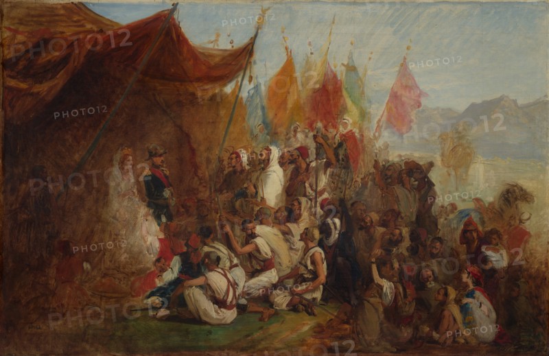 Sketch for "Reception of Emperor Napoleon III and Empress Eugénie..., 1860", ca. 1862-67. Creator: Isidore Pils.