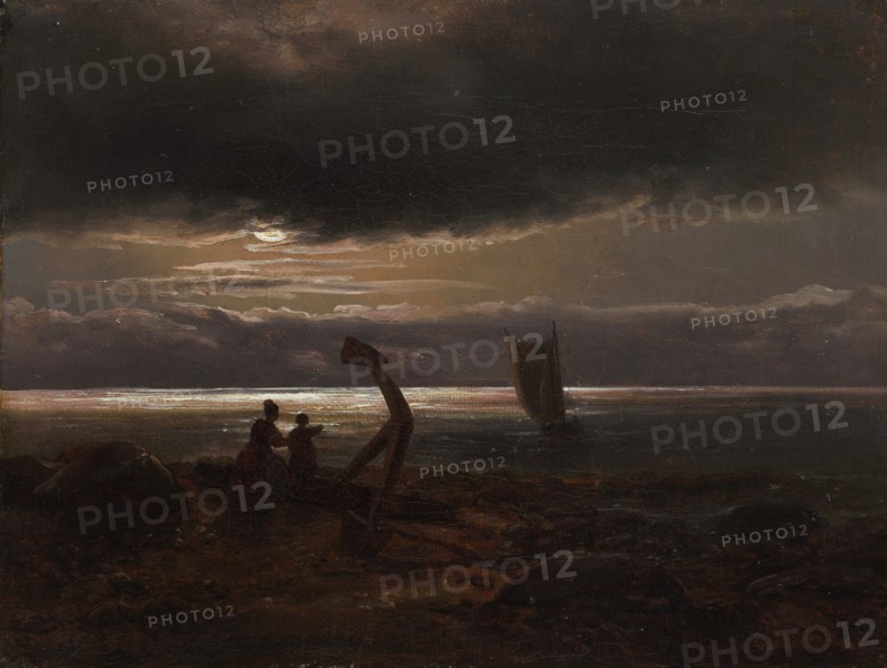 Mother and Child by the Sea, 1830. Creator: Johan Christian Dahl.