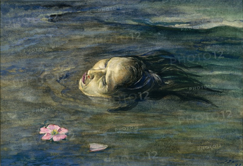 The Strange Thing Little Kiosai Saw in the River, 1897. Creator: John La Farge.
