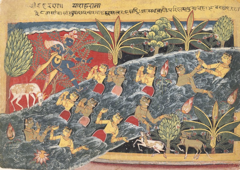 The Gopis Plead with Krishna to Return Their Clothing..., ca. 1560-65. Creator: Master of the Isarda.
