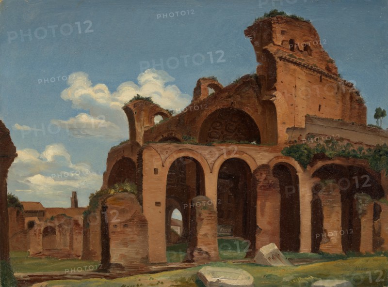 The Basilica of Constantine, Rome, 1830. Creator: Michael Neher.