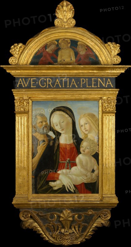 Madonna and Child with Saints Jerome and Mary Magdalen, ca. 1490. Creator: Neroccio de Landi.