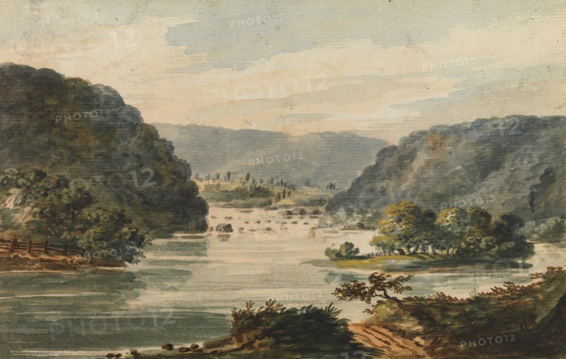 A View of the Potomac at Harpers Ferry, 1811-ca. 1813. Creator: Pavel Petrovic Svin'in.
