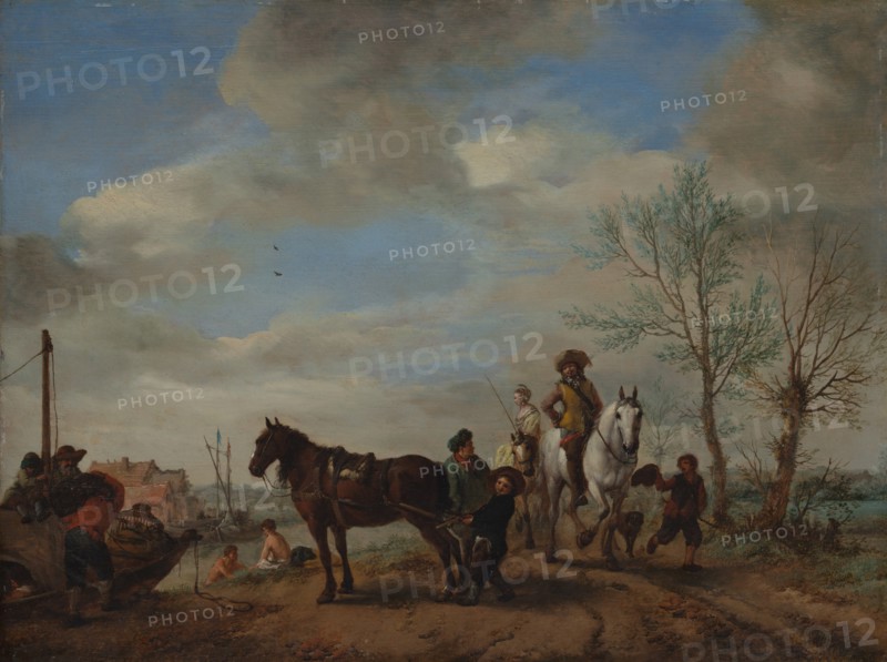 A Man and a Woman on Horseback, ca. 1653-54. Creator: Philip Wouverman.