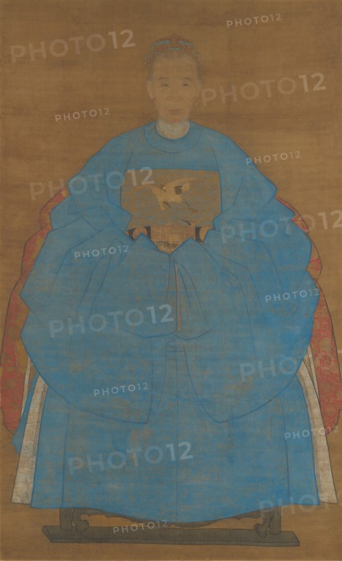 Portrait of an Old Lady, dated "xinyou" (1561 or 1621?). Creator: Ruan Zude.