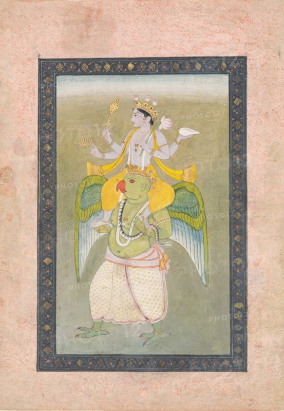 Vishnu on Garuda, ca. 1810-20. Creator: Sajnu.
