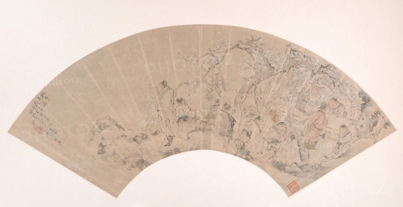 The Peach and Plum Garden, dated 1879. Creator: Sha Fu.