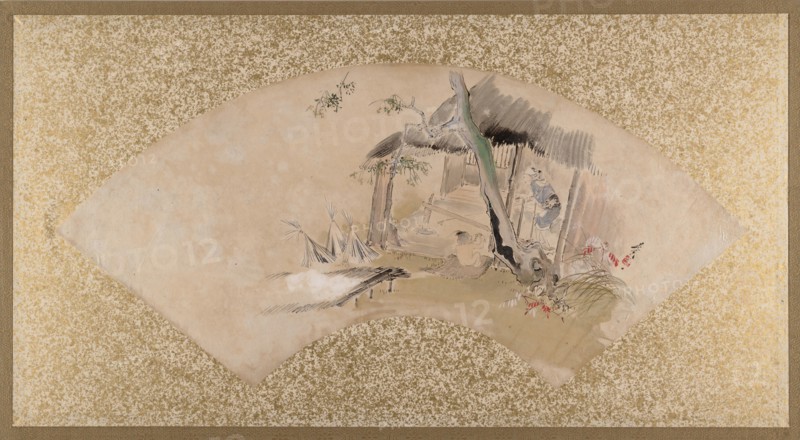 House with Woman and Baby, late 19th century. Creator: Shibata Zeshin.