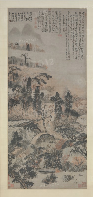 Drunk in Autumn Woods, ca. 1702. Creator: Shitao.