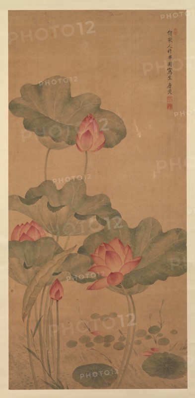 Red Lotus and Fish. Creator: Tang Guang.