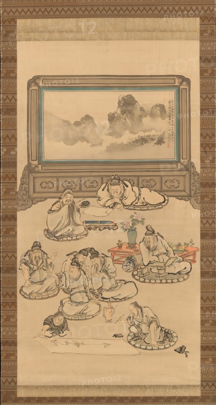 The Eight Immortals of the Wine Cup, 1828. Creator: Tani Buncho.