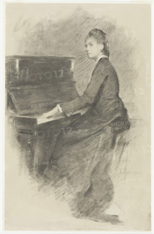 At the Piano, ca. 1887. Creator: Theodore Robinson.