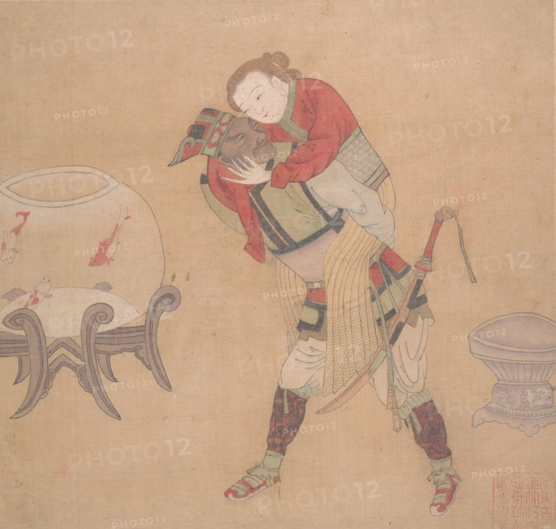 Tartar Officer Carrying Blond Lady, 19th century. Creator: Unknown.