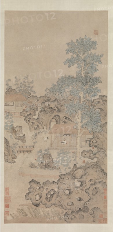 Playing the zither for a crane, mid-16th century. Creator: Unknown.