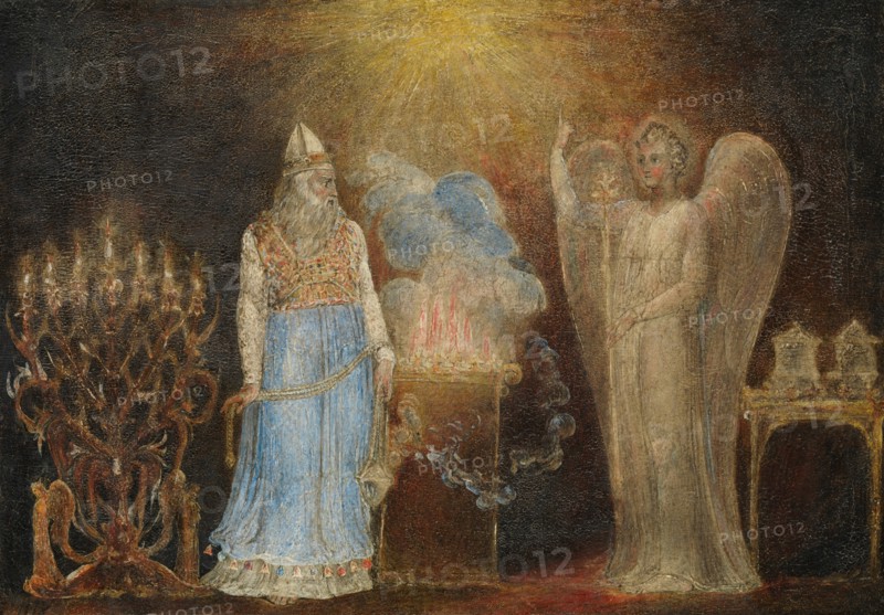 The Angel Appearing to Zacharias, 1799-1800. Creator: William Blake.
