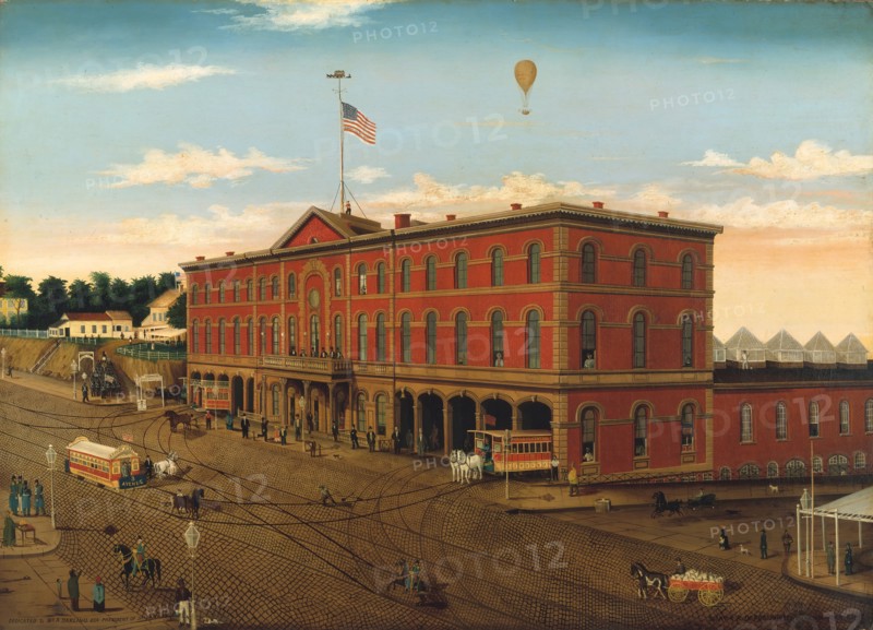 The Third Avenue Railroad Depot, ca. 1859-60. Creator: William H Schenck.