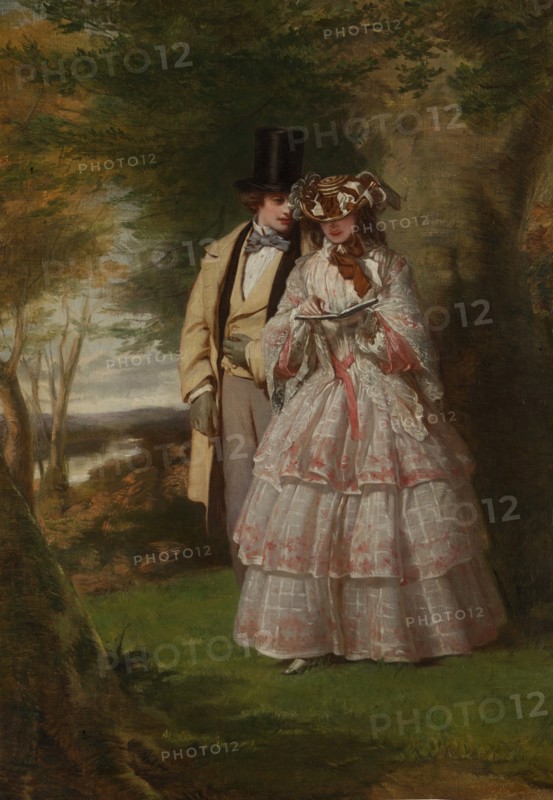 The Two Central Figures in "Derby Day", 1860. Creator: William Powell Frith.