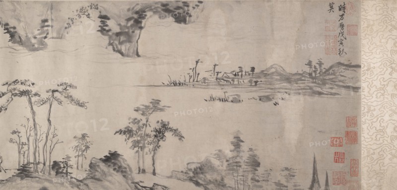 River Landscape, dated 1578. Creator: Xiang Yuanbian.