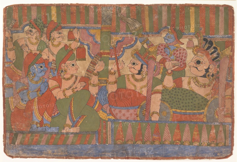 Council of Heroes...from a Dispersed Mahabharata (Great Descendants of Mahabharata), ca. 1800. Creator: Unknown.