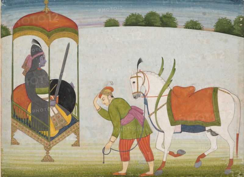 Kalki Avatar, the Future Incarnation of Vishnu: Page from a Dispersed Manuscript, ca. 1760-70. Creator: Unknown.