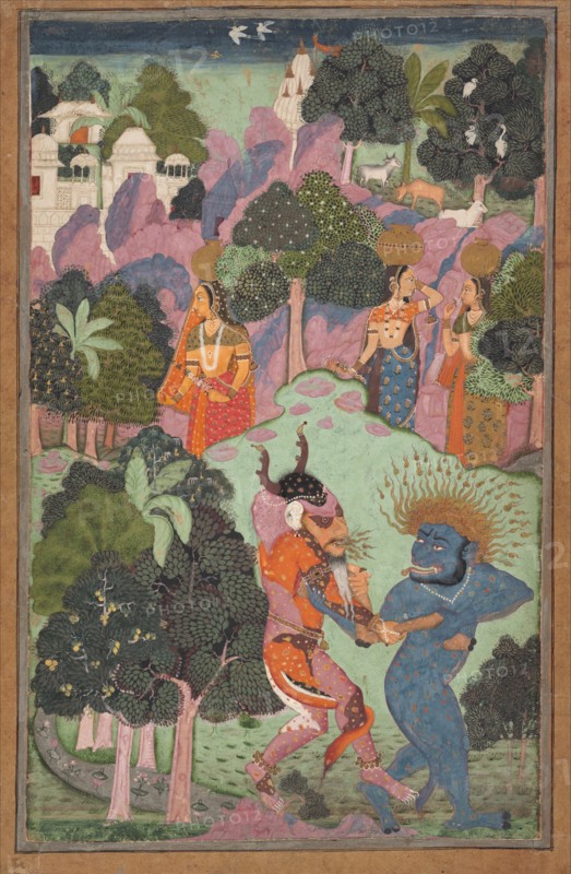 Demons Fighting Over an Animal Limb, late 17th century. Creator: Unknown.