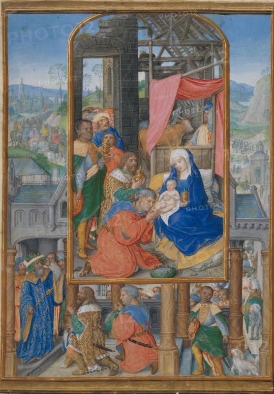 Manuscript Illumination with Adoration of the Magi, ca. 1515-25. Creator: Gerard Horenbout.