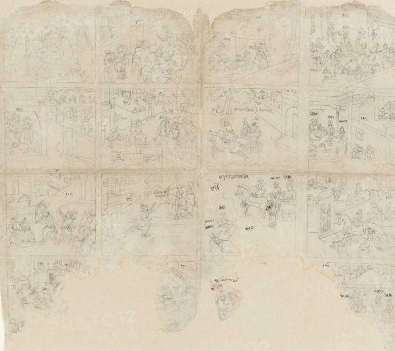 Scenes from the Bhagavata Purana, early 19th century. Creator: Unknown.