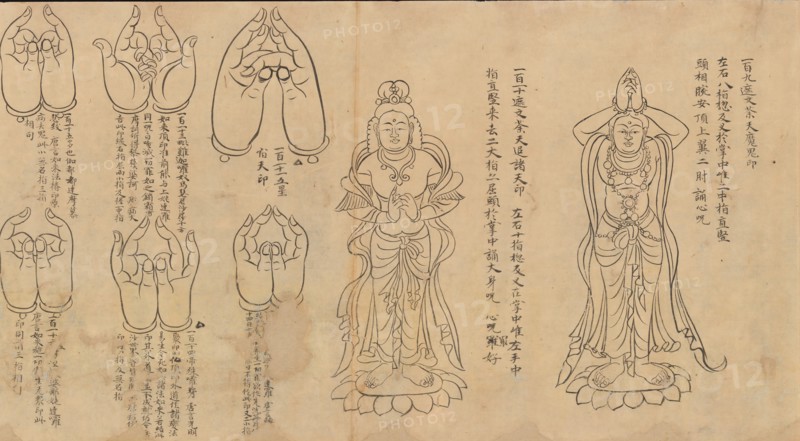 Scroll of Mudras, 11th-12th century. Creator: Unknown.